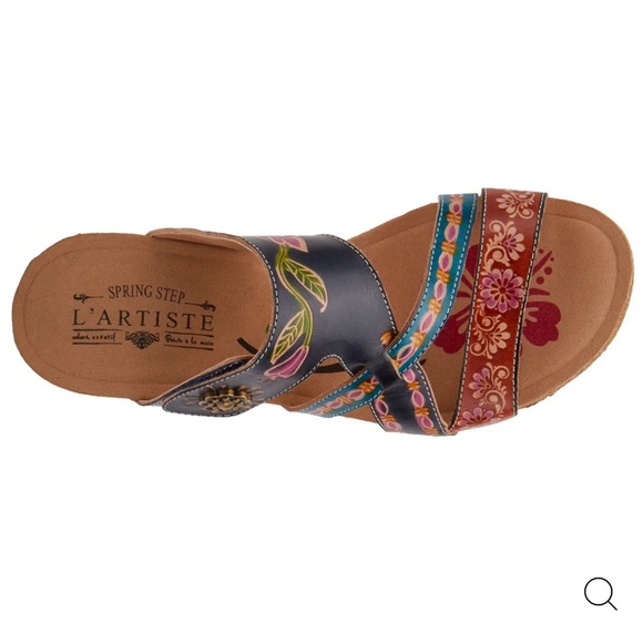 L’Atiste Swan Sandal in Navy Multi NWOB Size 40 EU US 9 - Picture 3 of 14